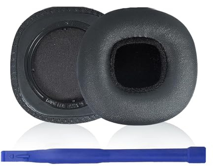 Aiivioll MID ANC Ohrpolster, Kompatibel mit Marshall MID ANC Bluetooth-Kopfhörer, Headset Ohrpolster Ersatzteile, Memory Foam Protein Leder-Ohrpolster,Ohrmuscheln, Reparaturteile(Schwarz)