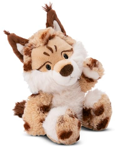 NICI Wild Friends Kuscheltier Luchs Lyka 25 cm - Niedliches Stofftier zum Kuscheln, Spielen und Liebhaben, Nachhaltig produziertes Plüschtier - 49805, Beige