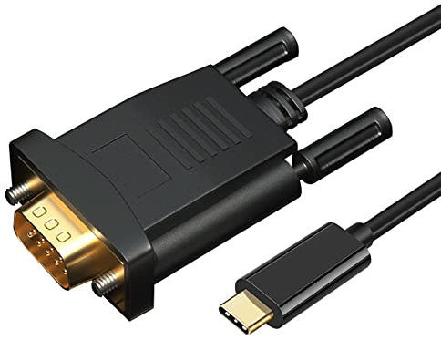 Oikabio Câble convertisseur de type C vers VGA USB C vers VGA Câble adaptateur USB 3.1 Type C pour ordinateur portable 12 1,8 m