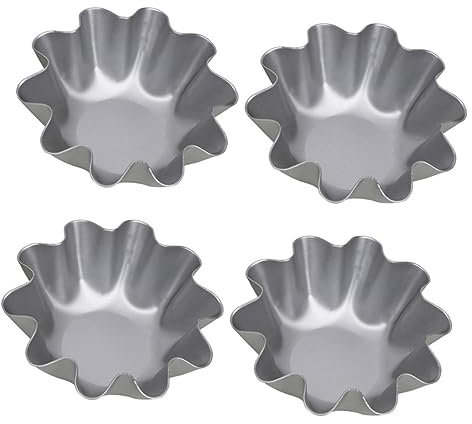 MAGICLULU 4 Stück Mini Kuchenformen Für Eierkuchen Und Puddings Antihaft-tortenformen Tortenbackbleche Für Desserts