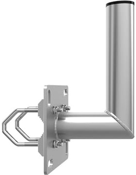 PremiumX 15cm Balkon-Ausleger Aluminium Geländer Balkon-Halterung für Satelliten-Schüssel SAT-Antenne Wand-Halter mit Schellen