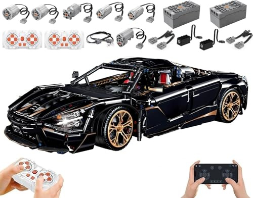 Technik Auto für MacIeran 720S, Mit Motoren Set, 1:8 Groß Auto Modellbausatz, 3284 Teile MOC Klemmbausteine Rennauto Set, Automodell Sammlerstück für Autofans, Keine Originalverpackung