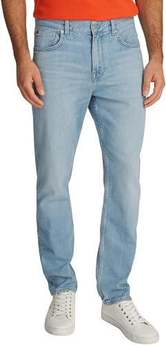 Tommy Hilfiger Straight Denton Jeans Washes Vaqueros, Denim (Heron Blue), 36W / 32L para Hombre