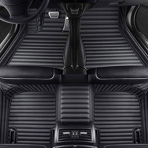 SOUTES Leder Auto Fußmatten für Range Rover Sport 2013-2022(LHD), Autoteppich All-Inclusive-Stil Fussmatten Vorne Hinten Bodenmatte Schützen Zubehör,C/Black