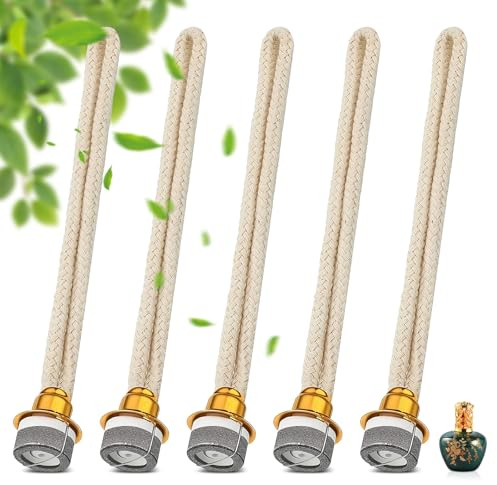 5 Stück Duftlampe Docht, Docht Für Öllampen, Öllampe Docht Öl Lampe Docht, Öllampe Docht Ersatz Luft, Ersatzdocht Für Öllampen, Für Raumluft Verbessern Heim Dekoration, 18 cm