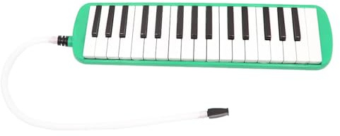 Aumotop Buntes Melodica-Orgelgehäuse mit 32 Tasten für Blasklavier und Tastatur für Anfänger und Kinder Als Geschenk in Blau (Grün)