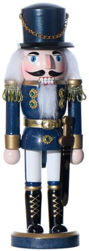 iplusmile Schiaccianoci in Legno Artigianale 25 CM Decorazione Natalizia da Tavolo Soldatino Meccanismo Apri Bocca per Casa Ufficio e Regalo di Natale