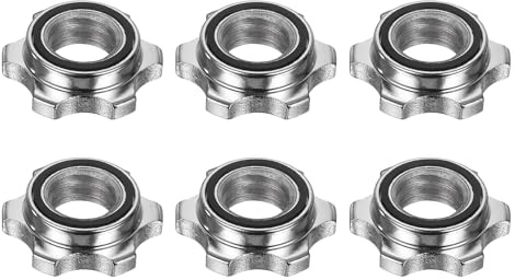 YELARXI Dumbbell Collars, Barbell Spin Lock Hex Nuts Anti Slip Weight Clip Steel