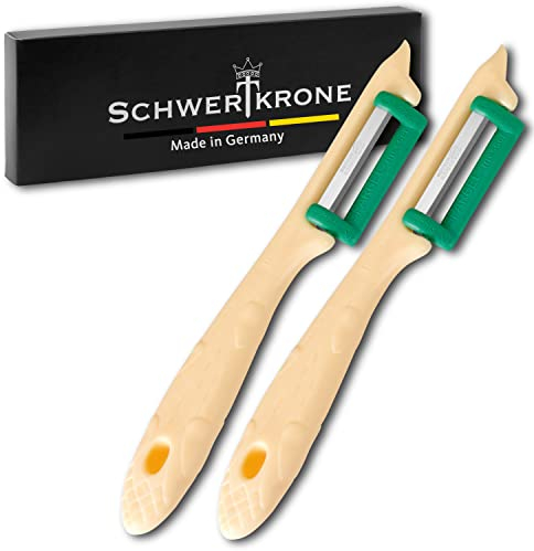 Juego de 2 pelador Espárragos Forma pelador de espárragos Solingen de Frutas y Verduras Pelador Solingen – Pelador para Zurdos y diestros