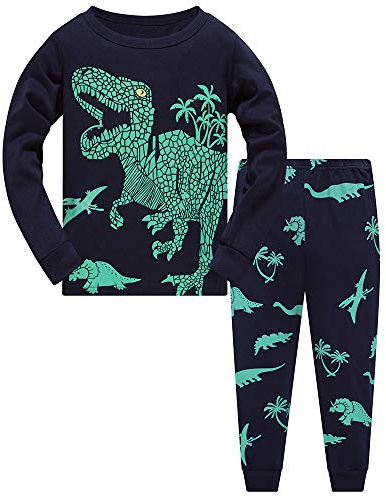 TEDD Garçons Ensembles de Pyjama Coton Mignonne Dinosaure Bébé Noël Vêtements de Nuit pour Enfants 1-12 Ans