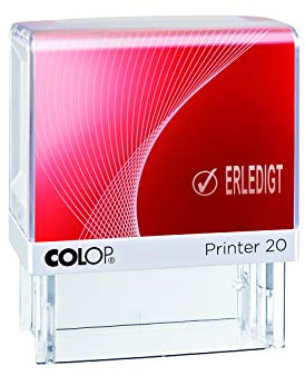 COLOP Printer 20 tampons texte et pictogramme, couleur d'impression bleu/rouge, prêt à l'emploi, env. 5000 impressions