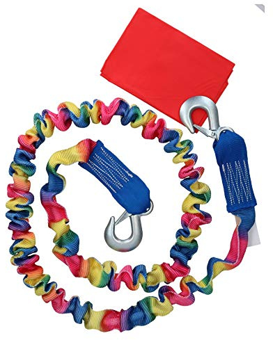 Corde élastique avec Snap Manilles & Drapeau 3000kg Sangle remorquage nominale