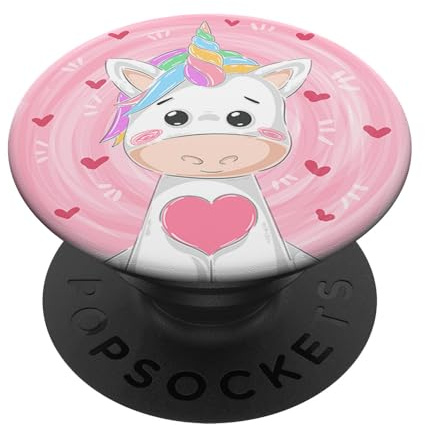PopSockets Regenbogen Einhorn PopSockets PopGrip: Ausziehbarer Sockel und Griff für Handys/Tablets mit Tauschbarem Top