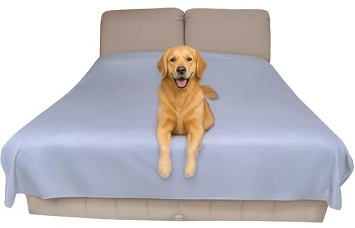 SILLY LEGACY Funda Protectora (Individual, 229 x 140 cm) Suave, Fina, Reversible Impermeable para la Cama, el sofá, los Muebles, para Perros, Gatos y Otras Mascotas revoltosas; también para niños