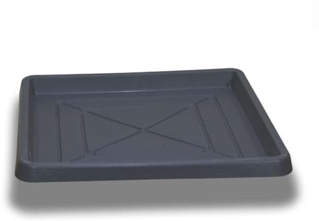Soucoupe carrée en résine 64 cm. Antracite