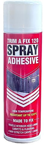 Trim A Fix 120-500ml High Temperature Adhesive Spray Carpet Glue For Cars Van Campervan Motorhome Lining & Upholstery (2)