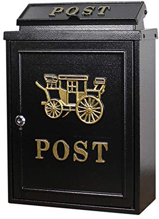 Wandmontierter Briefkasten, Innenhof-Briefkasten, Cartoon-Tierform, Schwarze Bronze, übergroßer Zeitungs- und Zeitschriftenkasten, wasserdichter Wandbriefkasten für den Außenbereich mit Schloss (Far