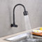 Robinet de cuisine à froid unique, robinet d'évier de cuisine en acier inoxydable, tuyau flexible pour eau froide, montage mural, deux modes, robinet G1/2 po diamètre du tuyau