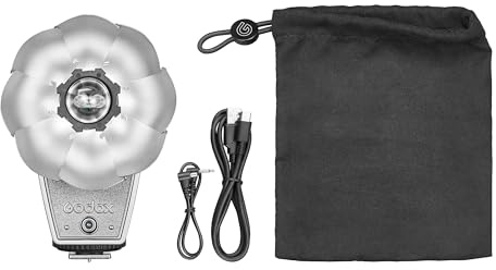 Lux Cadet Vintage-Styled Speedlite Camera Flash - Lightweight, 6200K±300K, 28mm Focal Length, 2.5s Recycle Time, 620 Full-Power Flashes, Hotshoe/SYNC Cable + USB-C Charging Cable & Storage Pouch