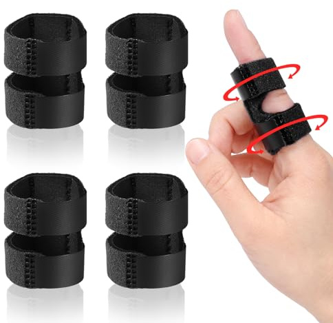 Wisesso Daumen Finger Schienen, Trigger Daumen Brace für gebrochene/Begradigung/Arthrose, Finger-Schutz für Daumen/Mittel/Ring/Index/Fingerkuppe (Schwarz)
