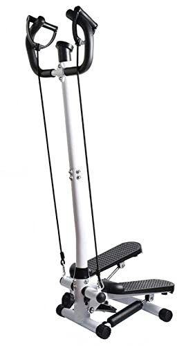Stepper, Stepper avec Guidon, Steppers pour l'exercice à la Maison, Stepper Domestique, avec Accoudoir Polaire + Corde D'entraînement, Pieds Antidérapants