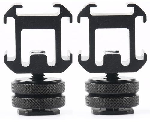 3 Pack Camera Flash Hot Shoe 1/4 Screw Adapter Cold Shoe Mount for DSLR Video Shooting