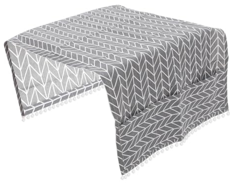 Abdeckung für Waschmaschine und Kühlschrank 51x22 Zoll mit Taschen | Polyester und Baumwolle, Faltbar und Leicht zu Verwenden, Graues Pfeil Design