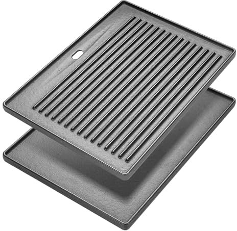 Piastra in ghisa 41,5 cm x 31 cm per barbecue a gas Taino Pro 4 e 6 serie, piastra universale reversibile in ghisa, accessorio per barbecue a gas, piastra per barbecue della serie Burnhard Fred