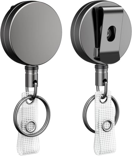 3 Stück Einziehbarer Ausweishalter Schlüsselrolle, Schlüsselanhänger Ausziehbar, Schlüsselband Ausziehbar Stabil, Ausweis Jojo Mit Schlüsselring Für Id Badge Holder, Kartenhalter, Schlüsselkarten