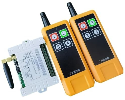 Ndustrial Sector DC 12V 24V 4CH RF Interruptor de control remoto inalámbrico Receptor de radio con control remoto de larga distancia 10M-200M (2RF)