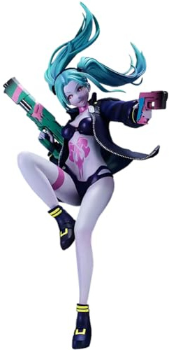 Jiumaocleu Rebecca Figur Statue, 1:7 Skalierung, Anime-Figur, Kampfmodell, Austauschbares Zubehör, Sammlerstück, Desktop-Display, Dekoration, Geschenke für Fans, 24 cm