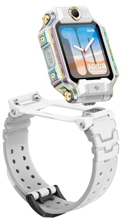 imoo X10 Kids Smartwatch, Compatible with Verizon & T-Mobile, Long-Lasting HD Video & Phone Call, GPS Location Tracking & IPX8 Water-Resistant, 14 Days History, Multisport Mode （White）