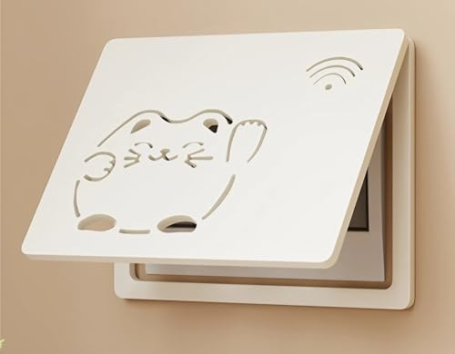 Diseño Abatible Tapa para Cuadro Eléctrico, Plástico Cubre Cuadro Eléctrico con Tallado Hueco para Decoración del Hogar, Proteger Interruptor Principal y Pared Decorativa(B,50 x 40 CM)