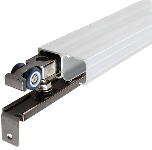 Heavy Duty Bypass Sliding Door Track Kit - 400cm Invisible Rail for Double Doors Soft Close System for Cabinet & Wardrobe - 320/300/240/200/140/100/60 CM Options