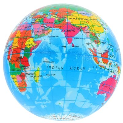 ibasenice Globe Cartographique Jouet à Presser Anti-Stress pour Adultes Et Garçon Et Filles Taille Moyenne Balle De Décompression Éducative Relaxation à La Maison Bureau