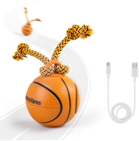ALL FOR PAWS Interaktives Hundespielzeug Hunde Ball, Langlebiger Bewegungsaktivierter Automatischer Rollball für Kleine/Mittlere/Große Hunde, USB-Aufladbar