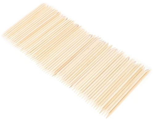 Sewroro Kit de 200 Palillos de Uñas de Madera de 115 CM para Manicura y Pedicura Accesorios para Empujar y Eliminar Cutículas Limpieza de Piel Muerta y Suciedad Uso Profesional y