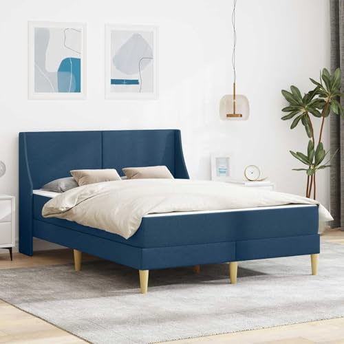Holepyr Sängram med madrass och sänggavel av polyester, robust plywoodram, ventilerande vändmadrass, praktiskt förvaringsutrymme, för sovrum och gästrum