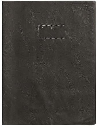 Hefthülle aus Leder, A4, PVC, 20/100, Schwarz, 10 Stück