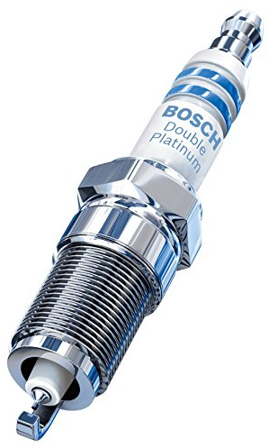 BOSCH 8162 OE Zündkerze mit feinem Draht, doppelte Platin, 4 Stück | Entwickelt für längere Lebensdauer und Haltbarkeit