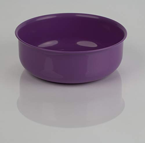 Kimmel Cuenco de plástico reutilizable irrompible, apilable, 17 cm, color morado