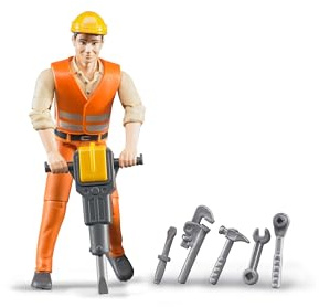 bruder DEMA Bauarbeiter mit Zubehör / 60020