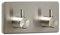1 x Gancio da Parete PANDORA Doppi (90 x 45 x 29 mm) Acciaio Inox antiruggine Autoadesivi 3M per Cucina & Bagno Gancio per Stoviglie Portasciugamani Ganci Murali Binario Ganci di SO-TECH®