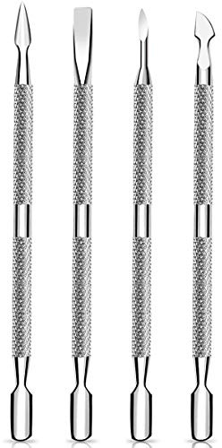 Nagelbandspusher och klipparset, död hud nagelrengöringsverktyg, professionell nagelbandsborttagare, hållbar pedikyr manikyrverktyg för fingernaglar och tånaglar. 4 st/set