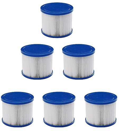 Arebos Filterkartusche Spa Whirlpool | Poolfilter kompatibel Spa Pools | Ersatz Filter aufblasbare Pools | auswaschbar | Filter für Whirlpool | 6 Stück