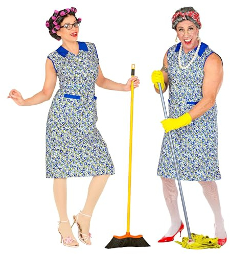 W WIDMANN MILANO Party Fashion - Hausfrau Kostümkleid | Kostümzubehör für Zimmermädchen-, Kellnerin-, Putzfrau- und Oma-Kostüme, Karneval und Mottoparty
