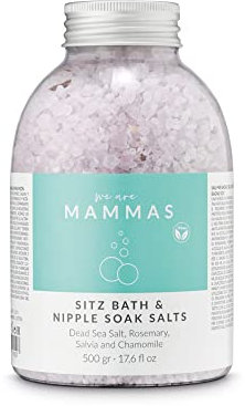 We Are Mammas - Sal de Baño - Ideal para Baños de Pezón, de Asiento y Relajantes - Propiedades Calmantes y Antibacterianas - Artículos de Belleza para Mujer - 500 g