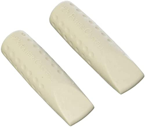 Faber-Castell 187000 - Radierer Grip 2001 Eraser Cap, 3x 2er, grau = 6 Stück