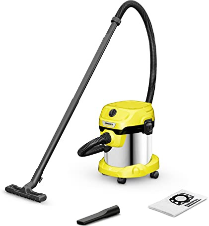 Kärcher WD 2 Plus S V-15/4/18 Nass Trocken Staubsauger mit Blasfunktion, 1000 W, 15 L