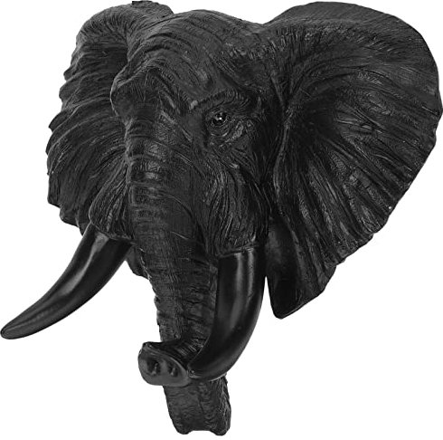 Elephant Wall Bust Sculpture Elephant Head Statue Animal Head Wall Hanging Decor for Home Office Living Room